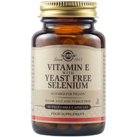 Solgar Vitamin E with Yeast Free Selenium 50veg.caps - Συμπλήρωμα Διατροφής με Βιταμίνη Ε & Σελήνιο για Ενίσχυση του Ανοσοποιητικού Συστήματος & του Μεταβολισμού