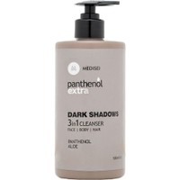 Medisei Panthenol Extra Dark Shadows 3in1 Cleanser 500ml - Ανδρικό Αφρόλουτρο - Σαμπουάν για Πρόσωπο - Σώμα - Μαλλιά με Πικάντικα Αρώματα