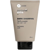 Medisei Panthenol Extra Dark Shadows 3in1 Cleanser 200ml - Ανδρικό Αφρόλουτρο - Σαμπουάν για Πρόσωπο - Σώμα - Μαλλιά με Πικάντικα Αρώματα