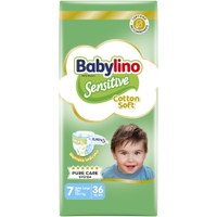 Babylino Sensitive Cotton Soft Value Pack Extra Large Plus Νο7 (15+ kg) Παιδικές Πάνες 36 Τεμάχια - 