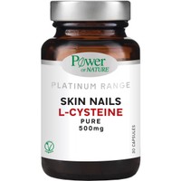 Power Health Platinum Range Skin Nails L-Cysteine Pure 500mg 30caps - Συμπλήρωμα Διατροφής με L-Κυστεΐνη για την Καλή Υγεία του Δέρματος & των Νυχιών