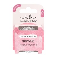 Invisibobble Everyday Hair Spiral Extra Hold Crystal Clear 3 Τεμάχια - Λαστιχάκια Μαλλιών για Απόλυτο Κράτημα