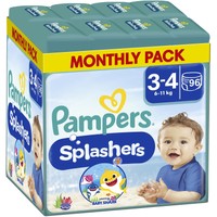 Σετ Pampers Splashers Disposable Swim Pants Monthly Pack No3-4 (6-11kg) 96 Τεμάχια (8x12 Τεμάχια) - 