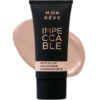 Mon Reve Impeccable All Day Matte Foundation with Spf15, 30ml - 104 - Υγρό Ματ Foundation με Υψηλή Κάλυψη