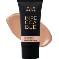 Mon Reve Impeccable All Day Matte Foundation with Spf15, 30ml - 106 - Υγρό Ματ Foundation με Υψηλή Κάλυψη