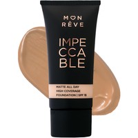 Mon Reve Impeccable All Day Matte Foundation with Spf15, 30ml - 107 - Υγρό Ματ Foundation με Υψηλή Κάλυψη