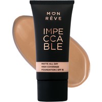 Mon Reve Impeccable All Day Matte Foundation with Spf15, 30ml - 108 - Υγρό Ματ Foundation με Υψηλή Κάλυψη