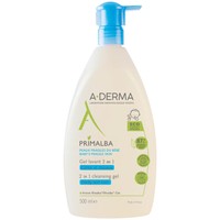 A-Derma Primalba Cleansing Gel 2in1 Body & Hair 500ml 1 Τεμάχιο - Απαλό Βρεφικό Σαμπουάν - Αφρόλουτρο Χωρίς Δάκρυα