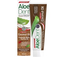 AloeDent Coconut Oil Toothpaste 100ml - Οδοντόκρεμα Χωρίς Φθόριο για Υγιή Δόντια & Ούλα με Γεύση Καρύδας