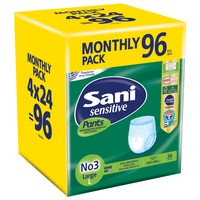Σετ Sani Sensitive Pants Monthly Pack 96 Τεμάχια (4x24Τεμάχια) - No3 Large 100-140cm - Ελαστικό Εσώρουχο Ακράτειας