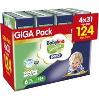 Σετ Babylino Sensitive Pants Cotton Soft Unisex No6 Extra Large (13-18kg) 124 Τεμάχια (4x31 Τεμάχια) - 