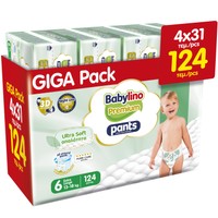 Σετ Babylino Premium Ultra Soft Pants Νο6 Extra Large (13-18kg) 124 Τεμάχια (4x31 Τεμάχια) - 
