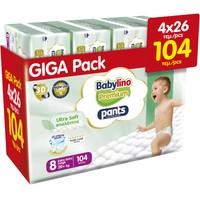 Σετ Babylino Premium Ultra Soft Pants Νο8 Extra Extra Large (20+kg) 104 Τεμάχια (4x26 Τεμάχια) - 