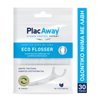 Plac Away Eco Flosser 30 Τεμάχια - Οδοντικό Νήμα με Λαβή που Αφαιρεί την Πλάκα & Καθαρίζει Αποτελεσματικά