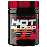 Scitec Nutrition Hot Blood Hardcore Pre-Workout Drink Powder 375g - Tropical Punch - Συμπλήρωμα Διατροφής με Κρεατίνη για Ενίσχυση της Μυικής Δύναμης