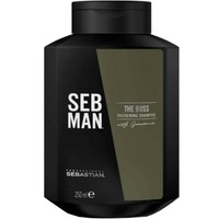 Sebastian Professional The Boss Men Thichening Shampoo 250ml - Ανδρικό Σαμπουάν για Αύξηση Πυκνότητας του Τριχωτού, Κατάλληλο για Όλους τους Τύπους Μαλλιών