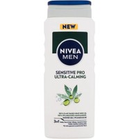 Nivea Men Sensitive Pro Ultra Calming Shower Face, Body & Hair Gel with Hemp Seed Oil 500ml - Ανδρικό Αφρόλουτρο σε Μορφή Gel για Πρόσωπο, Σώμα & Μαλλιά