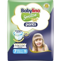 Babylino Sensitive Pants Cotton Soft Unisex No7 Extra Large Plus (15-25kg) 16 Τεμάχια - 