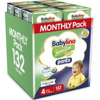 Σετ Babylino Sensitive Pants Cotton Soft Unisex Monthly Pack No4 Maxi (7-13kg) 132 Τεμάχια (6x22 Τεμάχια) - 