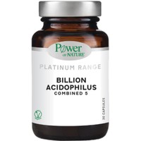 Power Health Platinum Range Billion Acidophilus Combined 5, 30caps - Συμπλήρωμα Διατροφής με Φιλικά Βακτήρια για τη Σωστή Λειτουργία της Εντερικής Χλωρίδας