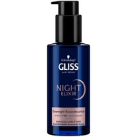 Schwarzkopf Gliss Night Elixir Overnight Reconstruction 100ml - Μάσκα Νυκτός που Μεταμορφώνει τα Ταλαιπωρημένα Μαλλιά
