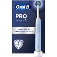 Oral-B Pro 3 3000 Cross Action Electric Toothbrush Μπλε 1 Τεμάχιο - Επαναφορτιζόμενη Ηλεκτρική Οδοντόβουρτσα με Ορατό Αισθητήρα Πίεσης 360°