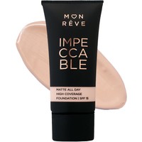 Mon Reve Impeccable All Day Matte Foundation with Spf15, 30ml - 101 - Υγρό Ματ Foundation με Υψηλή Κάλυψη