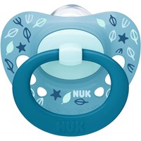 Nuk Signature Orthodontic Silicone Soother 18-36m Γαλάζιο 1 Τεμάχιο, Κωδ 10520449 - Ορθοδοντική Πιπίλα με Θηλή Σιλικόνη