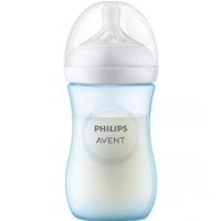 Philips Avent Natural Response Bottle 1m+ Μπλε 260ml, Κωδ SCY903/21 - Μπιμπερό Πολυπροπυλενίου με Θηλή Σιλικόνης Κανονικής Ροής