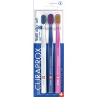 Curaprox Promo 5460 Ultra Soft Toothbrush Λευκό - Μπλε - Ροζ  3 Τεμάχια - Οδοντόβουρτσα με Πολύ Μαλακές, Πυκνές Ίνες