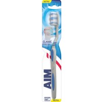 Aim Classic Fresh Medium Toothbrush Μπλε 1 Τεμάχιο - Χειροκίνητη Οδοντόβουρτσα με Μέτριας Σκληρότητας Ίνες
