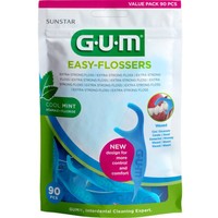 Gum Easy Flossers 90 Τεμάχια - Κερωμένο Οδοντικό Νήμα με Γεύση Μέντας