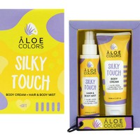 Aloe Colors Promo Silky Touch Body Cream 100ml, Hair & Body Mist Silky Touch 100ml & Δώρο Μπρελόκ 1 Τεμάχιο - Ενυδατική Κρέμα Σώματος & Ενυδατικό Spray για Σώμα - Μαλλιά με Σαγηνευτικό Άρωμα 