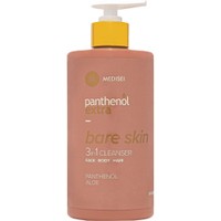 Medisei Panthenol Extra Bare Skin 3in1 Cleanser 500ml - Γυναικείο Αφρόλουτρο - Σαμπουάν για Πρόσωπο - Σώμα - Μαλλιά με Ξυλώδεις Νότες