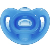 Nuk Sensitive Silicone Soother Μπλε 6-18m 1 Τεμάχιο, Κωδ 10736121 - Πιπίλα από Σιλικόνη Εξαιρετικά Μαλακή & Εύκαμπτη