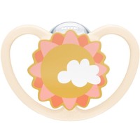 Nuk Space Silicone Soother 18-36m Μπεζ 1 Τεμάχιο, Κωδ 10739511 - Πιπίλα Σιλικόνης με Σχεδιασμό που Επιτρέπει στην Ευαίσθητη Βρεφική Επιδερμίδα να Αναπνέει