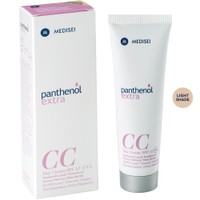 Medisei Panthenol Extra Day Cream CC Spf15, 50ml - Light Shade - Ενυδατική Κρέμα Ημέρας με Χρώμα, σε Απαλή Απόχρωση Μεσαίας Προστασίας για Ομοιόμορφη Κάλυψη, Τόνωση & Προστασία