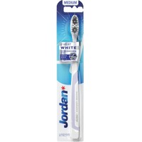 Jordan Expert White Toothbrush Medium Λιλά 1 Τεμάχιο - Μέτρια Οδοντόβουρτσα για Λεύκανση με Ίνες Εμπλουτισμένες με Άνθρακα