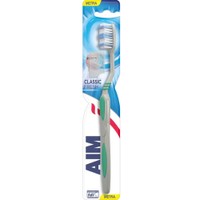 Aim Classic Fresh Medium Toothbrush Πράσινο 1 Τεμάχιο - Χειροκίνητη Οδοντόβουρτσα με Μέτριας Σκληρότητας Ίνες