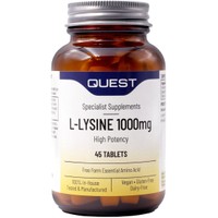 Quest L-Lysine 1000mg High Potency 45tabs - Συμπλήρωμα Διατροφής με Λυσίνη για Αναδόμηση των Ιστών & Ανάπτυξη Αντισωμάτων