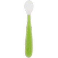 Chicco Soft Silicone Spoon 6m+ Πράσινο 1 Τεμάχιο - Μαλακό Κουτάλι Σιλικόνης για Εύκολο Κράτημα