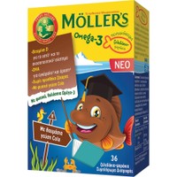 Moller’s Omega-3 Kids Fish Cola 36 Softgels - Συμπλήρωμα Διατροφής για Παιδιά με Ω3 & Γεύση Cola
