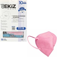 Bekiz Particle Filtering Half Mask FFP2 NR Ροζ 10 Τεμάχια - Μάσκες Υψηλής Προστασίας Προδιαγραφών FFP2 NR μίας Χρήσης