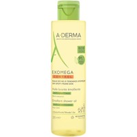 A-Derma Exomega Control Anti-Scratching Emolient Shower Oil 200ml - Λάδι Καθαρισμού Σώματος, Κατάλληλο Ξηρό Δέρμα με Τάση Ατοπίας