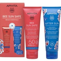 Apivita Promo Bee Sun Safe Face - Body Milk Spf50 Travel Size 100ml, After Sun Cool & Sooth Face - Body Gel-Cream 100ml - Αντηλιακό Γαλάκτωμα για Πρόσωπο - Σώμα με Υψηλό Δείκτη Προστασίας & Καταπραϋντική Κρέμα Gel Προσώπου - Σώματος για Μετά τον Ήλιο