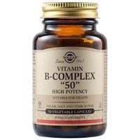 Solgar Vitamin B50-Complex 50veg.caps - Συμπλήρωμα Διατροφής Συμπλέγματος Βιταμινών Β για την Καλή Υγεία του Νευρικού & Ανοσοποιητικού Συστήματος
