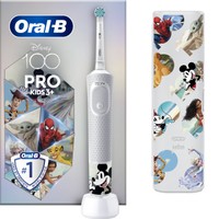 Oral-B Promo Vitality Pro Kids Electric Toothbrush 3+ Years Άσπρο - Γκρι 1 Τεμάχιο & Θήκη Μεταφοράς 1 Τεμάχιο - Ηλεκτρική Οδοντόβουρτσα με Μαλακές Ίνες & 2 Προγράμματα Βουρτσίσματος