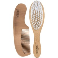 Dr. Brown’s Soft & Safe Brush + Comb Set 1 Τεμάχιο - Ξύλινη Βρεφική Βούρτσα & Χτένα