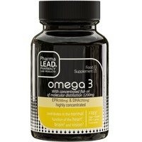 Pharmalead Omega 3 Fish Oil 1200mg, EPA 500mg & DHA 250mg 30 Soft.caps - Συμπλήρωμα Διατροφής με Ωμέγα 3 Λιπαρά Οξέα Υψηλής Συγκέντρωσης για τη Σωστή Λειτουργία της Καρδιάς, του Εγκεφάλου & των Ματιών