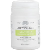 Mastiha Chewing Gum Probiotics & Zinc 20 Τεμάχια - Συμπλήρωμα Διατροφής με Μαστίχα, Προβιοτικά & Ψευδάργυρο σε Μορφή Τσίχλας ​​​​​​​για Απώλεια Βάρους με Γεύση Μέντας